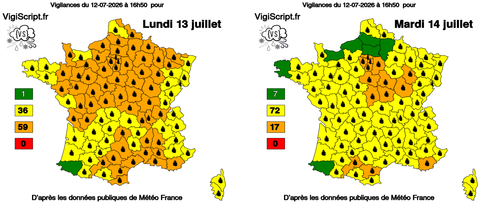 Dernier risque de feux de forêts