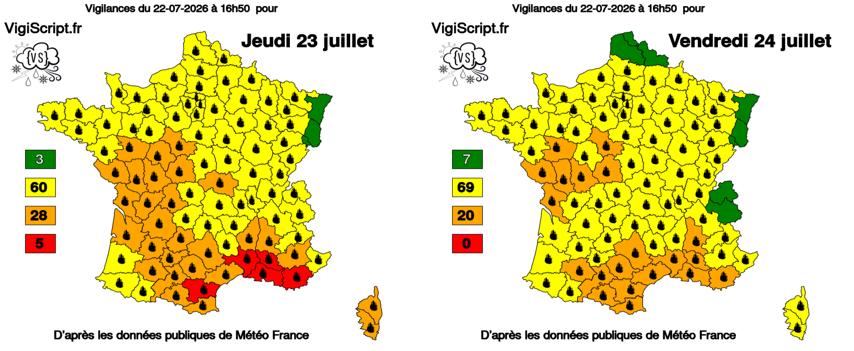 Dernier risque de feux de forêts