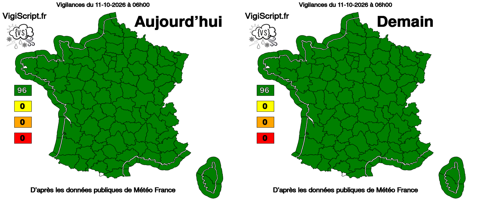 Dernière vigilance météorologique