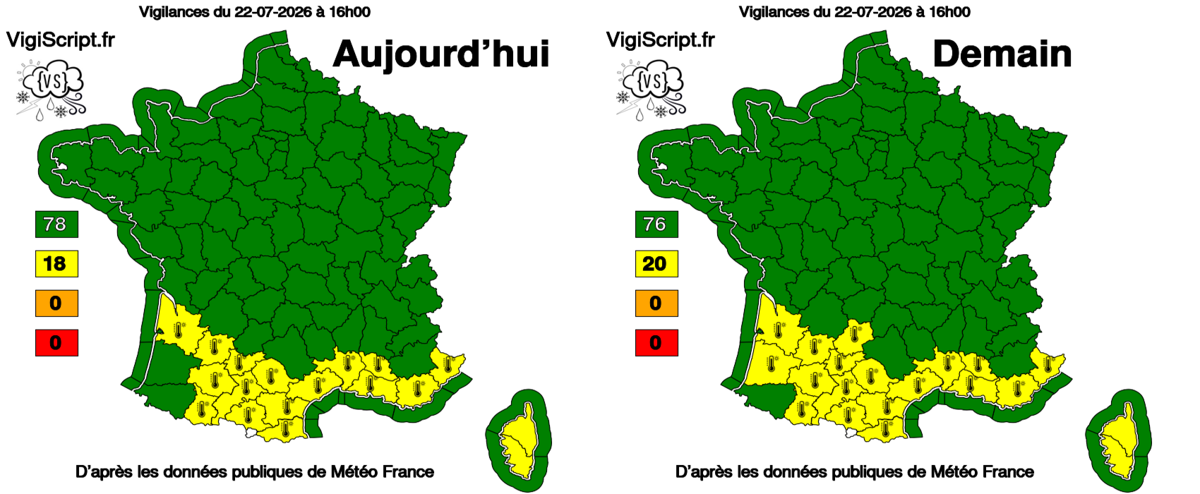 Dernière vigilance météorologique